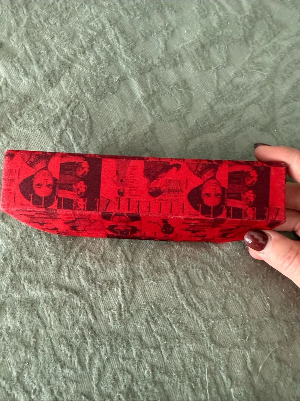 Elle Red Patterned Eyewear Case